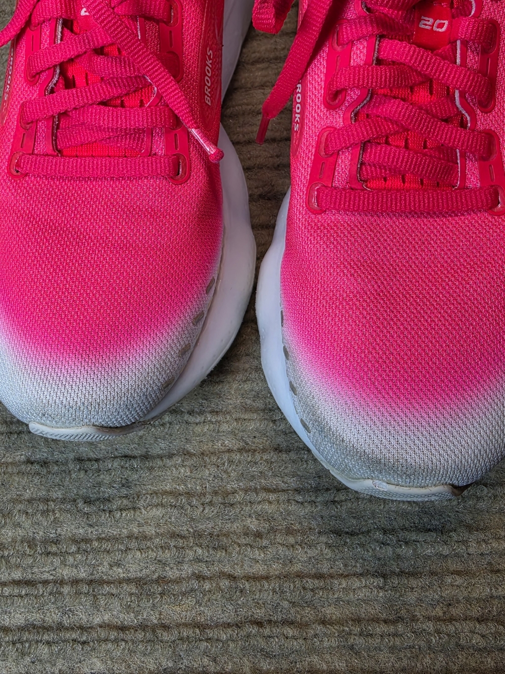 Brooks Glycerin 20 Running Shoes Women's 8.5 Diva Pink White 1203691B672 - Picture 4 of 9
